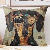 levne zvířecí styl-1 ks Polyester Polštářový potah, Zvíře Retro Jednoduchý Na běžné nošení Obdélníkový Tradiční Klasický