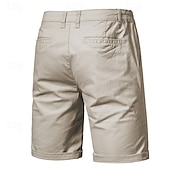 cheap Men&#039;s Elite Shorts-Men&#039;s Cargo Pants Buttons Pocket Solid Color Breathable Outdoor Short Outdoor Party Business Simple Classic Style Black White Micro-elastic