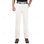 abordables Delgado-Hombre Graduación pantalones de traje Pantalones Chinos Botones Bolsillo Plano Comodidad Formal Fiesta Trabajo Moda Estilo clásico Dunkelkaki Caqui Claro Microelástico