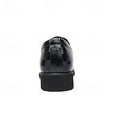 economico Formale-scarpe oxford da uomo in similpelle con motivo a scacchi neri - scarpe eleganti con lacci per lavoro, matrimoni e occasioni speciali