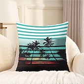 cheap Throw Pillows &amp; Covers-Summer Vibe Decorative Toss Pillows Cover 1PC Palm Trees Soft Square Couch Cushion Case Pillowcase for Bedroom Livingroom Sofa Chair