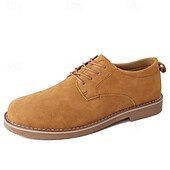 abordables Semi-formel-chaussures à lacets en daim marron clair pour hommes – chaussures décontractées confortables pour un usage quotidien et des occasions décontractées élégantes