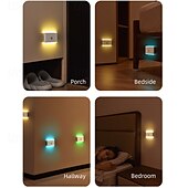 preiswerte Sensor Nachtlichter-1 Stück Nachtlicht mit PIR-Bewegungssensor – RGB-Farbwechsel-Schranklicht, USB-aufladbare Nachtlampe mit Körpersensor für Treppen, Schlafzimmer und Flur