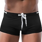 billiga simshorts för män-Herr Badshorts Badkläder Underdelar Snörning Simmning Surfing Strand Vattensport Solid färg Sommar Vår