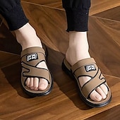 billige Uformelle sandaler-menns uformelle sandaler med åpen tå - komfortable justerbare stropper med sklisikker såle for sommerstrand- og utendørsbruk