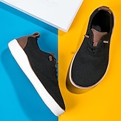 cheap Men&#039;s Sneakers-Men&#039;s Lightweight Barefoot Shoes Knit Sneakers - Breathable Casual Shoes with Lace-Up Design for Walking, Travel and Daily Wear