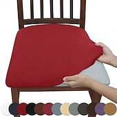 cheap Dining Chair Cover-Chair Seat Covers Soft Dining Chair Cover Stretch Removable Dining Room Chair Covers for Dining Room Kitchen Velvet Seat Covers for Dining Room