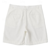 tanie Klasyczny-Męskie Szorty Lniane szorty Letnie szorty Szorty plażowe Guziki Kieszeń Prosta noga Równina Komfort Oddychający Krótki Codzienny Święto Moda Designerskie Czarny Biały