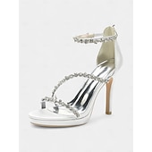 preiswerte Prom-elegante, mit Strasssteinen verzierte Satin-High-Heel-Sandalen für Damen - perfekt für Hochzeiten und formelle Anlässe