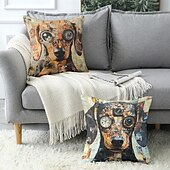 levne zvířecí styl-1 ks Polyester Polštářový potah, Zvíře Retro Jednoduchý Na běžné nošení Obdélníkový Tradiční Klasický