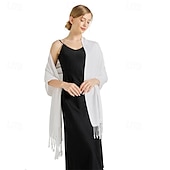 baratos envoltórios de convidados de casamento-xale de pashmina macio e sedoso envolve lenço de cores sólidas para vestidos de noite de casamento