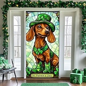 Недорогие Праздничные гобелены-День святого патрика украшения на дверь дверные чехлы трилистники золотые украшения на дверь гобелен на удачу дверной занавес украшение на задний план для внутренней/наружной двери баннер для входной