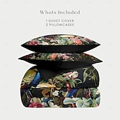 cheap 100% Cotton-Medieval Animals Pattern Duvet Cover Set Set Soft 3-Piece Luxury Cotton Bedding Set Home Decor Gift King Queen Duvet Cover