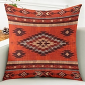 abordables Style Vintage-Housse de coussin décoratif vintage sud-ouest 1PC coussin carré en doux pour canapé housse de coussin pour chambre salon chaise