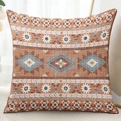 abordables Style Vintage-Housse de coussin décoratif vintage sud-ouest 1PC coussin carré en doux pour canapé housse de coussin pour chambre salon chaise