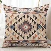 abordables Style Vintage-Housse de coussin décoratif vintage sud-ouest 1PC coussin carré en doux pour canapé housse de coussin pour chambre salon chaise