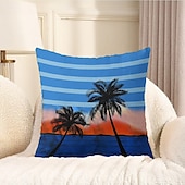 cheap Throw Pillows &amp; Covers-Summer Vibe Decorative Toss Pillows Cover 1PC Palm Trees Soft Square Couch Cushion Case Pillowcase for Bedroom Livingroom Sofa Chair