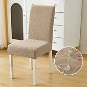levne Potah na jídelní židli-elastické žakárové potahy na židle do jídelny s vysokým opěradlem jídelní dvířka snímatelné omyvatelné ochranné potahy na židle