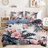 billiga 100% bomull-blommönster påslakanset set mjukt 3-delat lyxigt sängset i bomull heminredning present tvilling hel king queen size påslakan