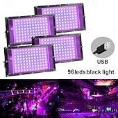 abordables Lampes de travail-Lampe de poche à lumière noire USB 5 V, lampe de travail à lumière violette UV avec source de lumière d&#039;ambiance de scène, lumières de fête à l&#039;intérieur pour la vie à la maison 1 pièce