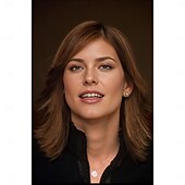 voordelige Beroemdheden pruiken-sandra bullock geïnspireerde pruiken synthetische pruik rechte asymmetrische pruik halflang bruin synthetisch haar dames modieus design zacht natuurlijk bruin