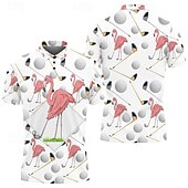 preiswerte Hawaii-Poloshirt für Herren-Kentucky Derby Herren Ente Hawaiianische Polohemden Golfshirt Kurzarm Polo-Shirts Hemden mit Kragen Lässig Strandbekleidung Urlaubskleidung Tropenkleidung Party-Outfits Knöpfe 3D-Druck Weiß Blau