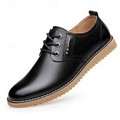 economico Semi-formale-scarpe casual da uomo in similpelle marrone con lacci – design leggero suola antiscivolo, perfette per l&#039;uso quotidiano, ufficio e occasioni semi-formali