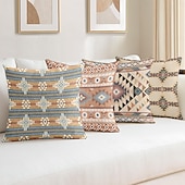 abordables Style Vintage-Housse de coussin décoratif vintage sud-ouest 1PC coussin carré en doux pour canapé housse de coussin pour chambre salon chaise