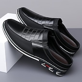 abordables Sabots et mules-Homme Sabots et mules Cuir PU Confortable Antidérapantes Mocassins Noir Bleu Marron