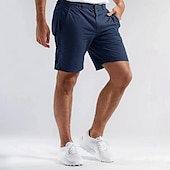 cheap Men&#039;s Elite Shorts-Men&#039;s Cargo Pants Buttons Pocket Solid Color Breathable Outdoor Short Outdoor Party Business Simple Classic Style Black White Micro-elastic
