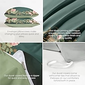 baratos 100% algodão-Conjunto de capa de edredom com padrão floral, conjunto de edredom estampado, conjuntos de cama de algodão com fronha envelope, decoração de quarto, capa de edredom king queen