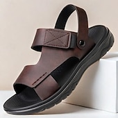 economico Infradito da Vacanza-sandali da uomo con cinturino regolabile marrone – calzature casual e comode per l&#039;estate e le vacanze