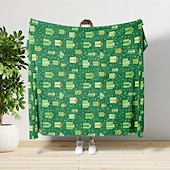abordables Couvertures et plaids-Coffret cadeau de Noël couverture scandinave super douce, couvertures fantaisie en flanelle, chaudes, imprimées en 3D, cadeaux toutes saisons, décoration de Noël pour la maison, grande couverture