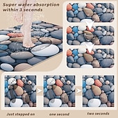 baratos Tapetes e Esteiras-Banheiro Tapetes Anti-Derrapantes Inovador Tapete absorvente do banheiro Poliéster Antiderrapante