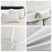 cheap Duvet Cover Sets-Duvet Cover Queen Size 3 Piece Queen Duvet Cover Set, Soft Double Brushed Queen Size Duvet Covers with Zipper Closure, 1 Duvet Cover and 2 Pillow Shams