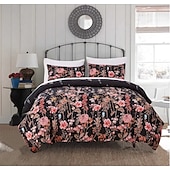 economico Set copripiumino-copripiumino boho flower full size set biancheria da letto con linee bohemien set letto con linee azteche copripiumino geometrico copripiumino morbido e leggero con 2 federe per estate primavera
