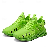 economico Scarpe da Corsa per Uomini-Per uomo Sneakers Tessitura Volante Confortevole Antiscivolo Mocassino Nero Bianco Giallo