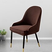 abordables Funda para silla de comedor-Funda de silla de comedor suave, funda de sillón con reposabrazos extraíble, resistente a la suciedad, con respaldo curvo, funda de silla de maquillaje o de ocio para revestir la habitación, el bar,