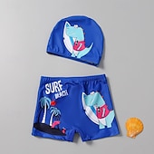 billiga Badkläder-Barn Pojkar Baddräkt Djur Kortärmad Strand Semester Gul Sommar Kläder 4 år +