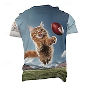  Ανδρικά Ζώο Αστείος Μπλουζάκι Κοντομάνικο Κοντομάνικη μπλούζα 3D εκτύπωση Στρογγυλή Ψηλή Λαιμόκοψη Πουκάμισο Εξωγκωμένος Υψηλής Ποιότητας Πάρτι Αργίες Θαλασσί Καλοκαίρι Άνοιξη Ρούχα Τ M L XL XXL XXXL