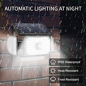 cheap Outdoor Wall Lights-Outdoor Solar Waterproof Wall Lamp - 214 LED Beads Motion Sensor with 4 Adjustable Heads, 340° Wide-Angle for Porch, Balcony, Courtyard, Garden &amp; Garage Lighting 1pc