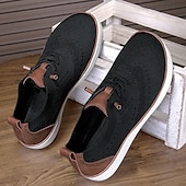 cheap Men&#039;s Sneakers-Men&#039;s Lightweight Barefoot Shoes Knit Sneakers - Breathable Casual Shoes with Lace-Up Design for Walking, Travel and Daily Wear