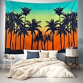 Χαμηλού Κόστους Ταπισερί Ωκεανικής Παραλίας-Καλοκαιρινές Φοινικιές Κρεμαστή Ταπισερί Τέχνης Τοίχου Μεγάλη Ταπισερί Μωσαϊκό Διακόσμηση Φωτογραφίας Φόντο Κουβέρτα Κουρτίνα Σπίτι Υπνοδωμάτιο Σαλονάκι Διακόσμηση