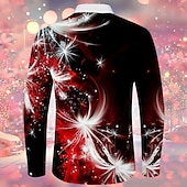 Χαμηλού Κόστους Ανδρικά πουκάμισα με στάμπα-Ημέρα του Αγίου Βαλεντίνου Ανδρικά Φλοράλ Στολές Τριαντάφυλλο Πουκάμισο Πουκάμισο με κουμπιά Μακρυμάνικο Μόδα Casual Δώρο Αργίες Φεστιβάλ Καλοκαίρι Φθινόπωρο Απορρίπτω 3D εκτύπωση γιακά πουκάμισα