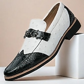 levne Poloformální-pánské hnědé mokasíny z umělého semiše se pštrosím vzorem – stylové slip-on boty pro formální i běžné příležitosti