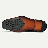 cheap Classic Dress Shoes-Men's Premium Cowhide Leather Oxford Shoes - Formal Business Dress Footwear with Hand-Stitched Detailing, Ideal for Weddings, Office and Formal Events