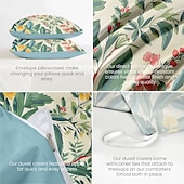 baratos 100% algodão-Planta tropical capa de edredão conjunto de cama conjunto de 2 peças conjunto de 3 peças leve macio curto conjunto de pelúcia engrossado feltro cama quadrada