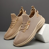 abordables Zapatillas de Correr para Hombres-Zapatillas de running de malla verde neón para hombre: zapatillas ligeras y transpirables para deportes, gimnasio y ropa informal