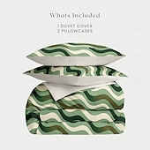 baratos 100% algodão-Conjunto de capa de edredom 100% algodão conjunto de edredom com padrão geométrico, conjuntos de cama com capa de edredom boho impressa com fronha envelope, decoração de quarto capa de edredom king
