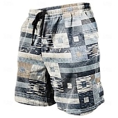 economico pantaloncini felpati 3d da uomo-Per uomo Pop art Color Block Collage Pantaloncini Pantaloncini estivi Pantaloncini da spiaggia Vita normale Streetwear Hawaiano Originale Informale Giornaliero Per eventi A cordoncino Vita elastica